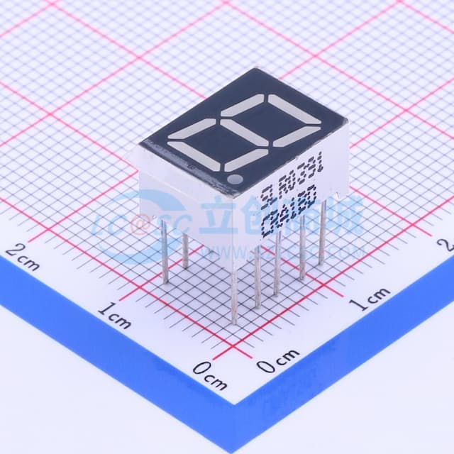 1位0.39英寸红色数码管 共阳极 【LE】实物图