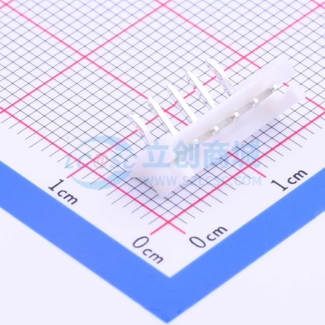 1x5P 间距:2.5mm 弯插 系列:EH 【插件】实物图
