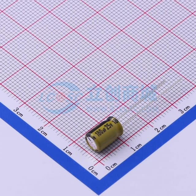 180uF ±20% 25V 【引线】实物图
