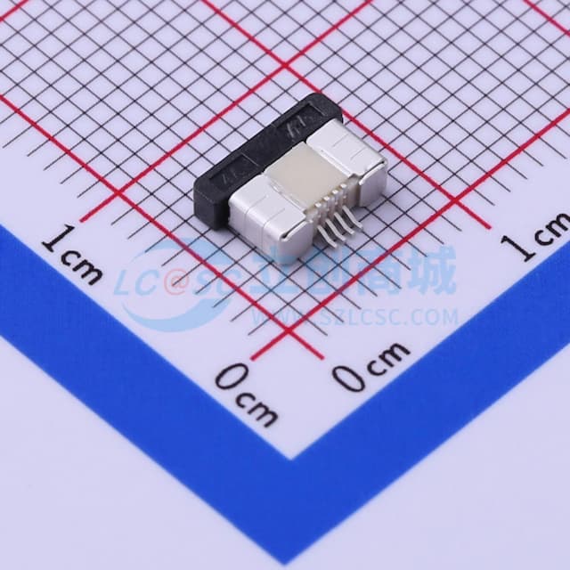 间距:0.5mm P数:4P 抽屉式 下接实物图