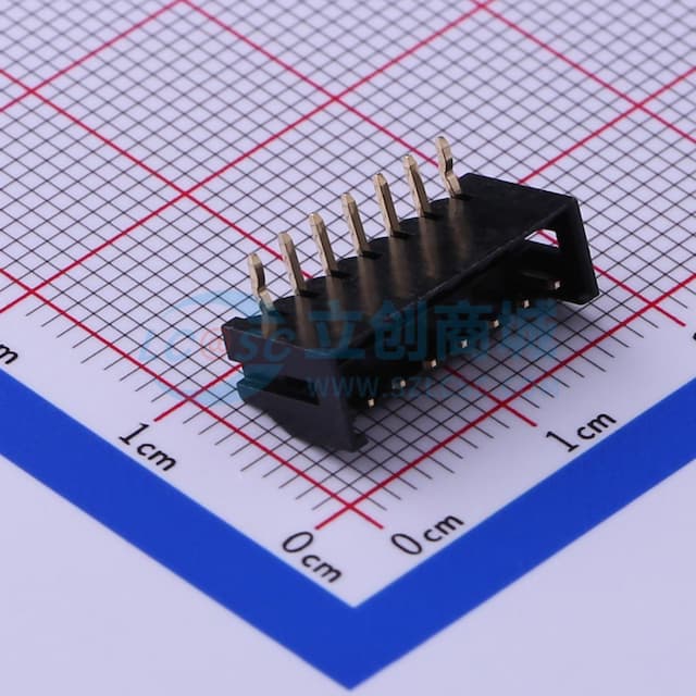 黑色 1x7P 间距:2mm 弯插【插件】实物图