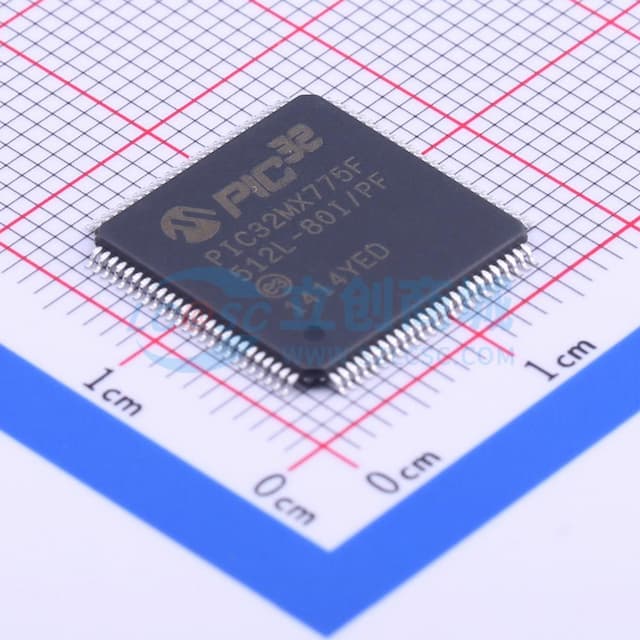 PIC32MX775F512L-80I/PF实物图