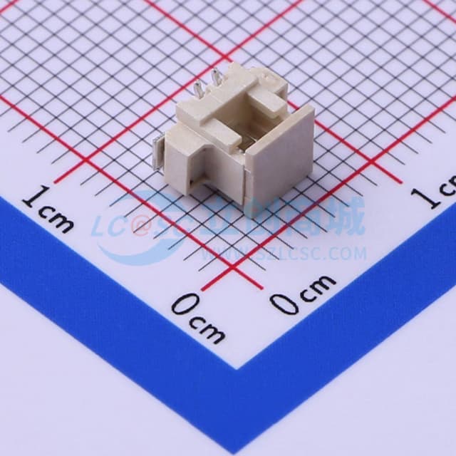 1x2P 间距:1.25mm 立贴 系列:PicoBlade(MX 1.25)实物图
