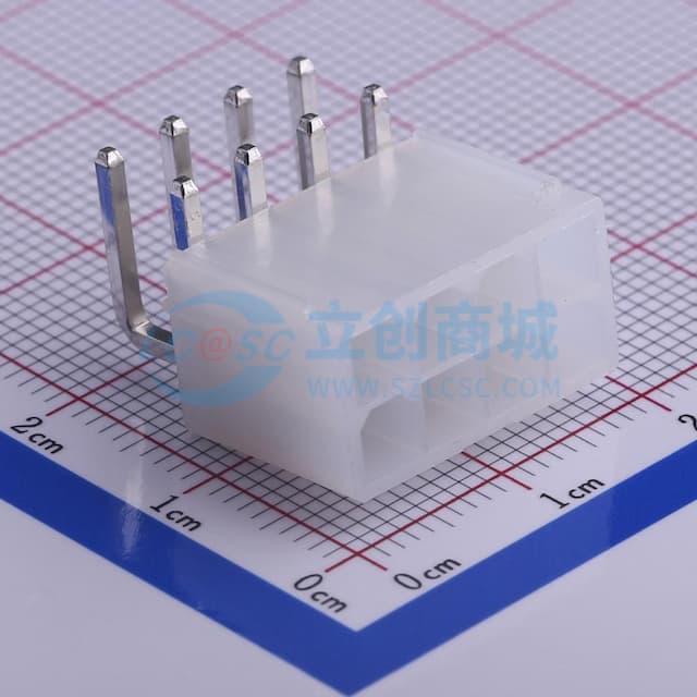 2x4P 间距:4.2mm 弯插 【插件】实物图