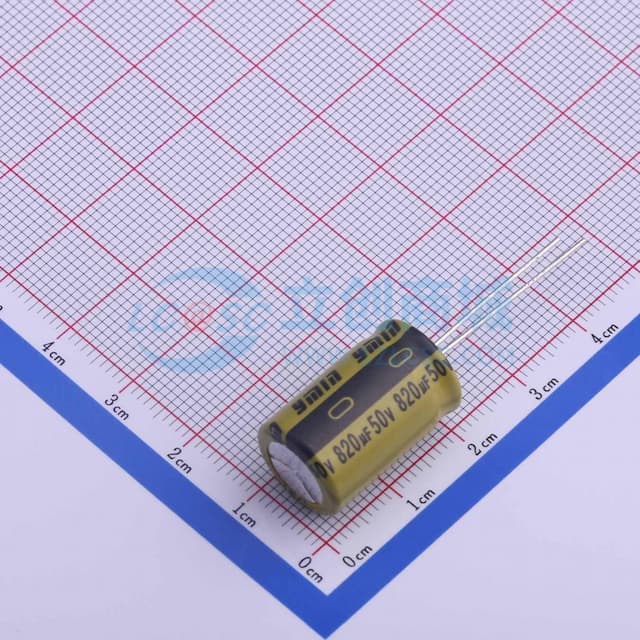 820uF ±20% 50V 【插件】实物图