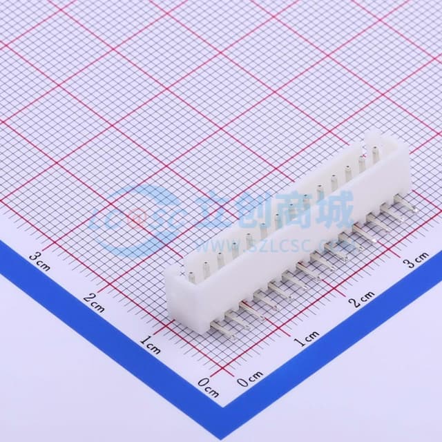 1x14P 间距:2.5mm 弯插 系列:XH 【插件】实物图