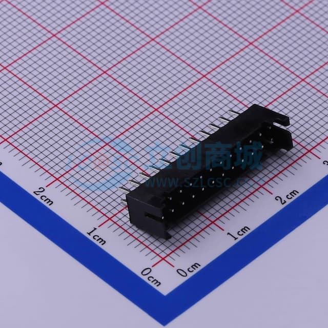 黑色 2x12P 间距:2mm 直插【插件】实物图