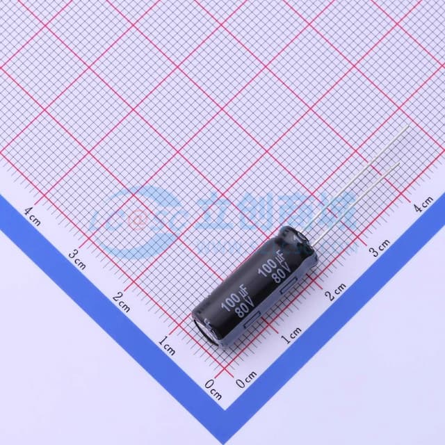 100uF ±20% 80V 【插件】实物图