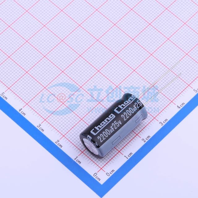 2200uF ±20% 25V 【插件】实物图