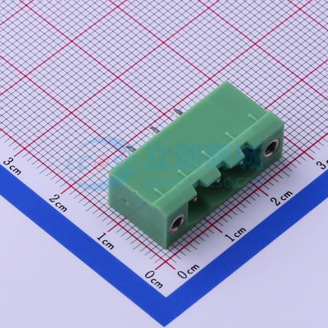5.08mm 1x3P 排数:1 每排P数:3 螺丝固定 【插拔】实物图
