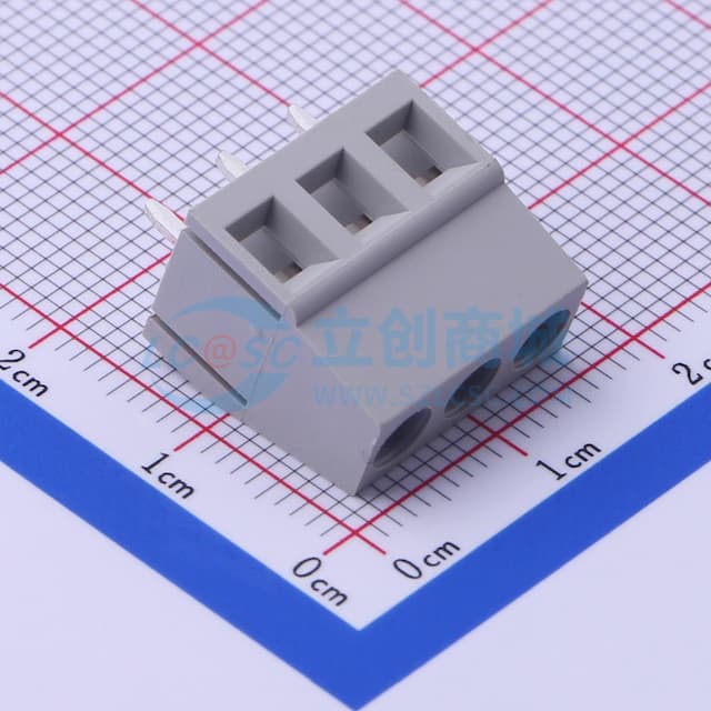1x3P 5mm 直插 排数:1 每排P数:3【螺钉】实物图