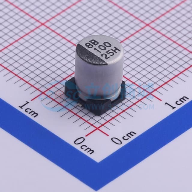 100uF ±20% 25V实物图