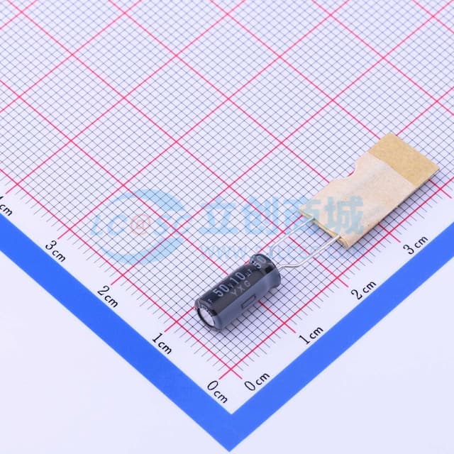 10uF ±20% 50V 停产 【引线】实物图