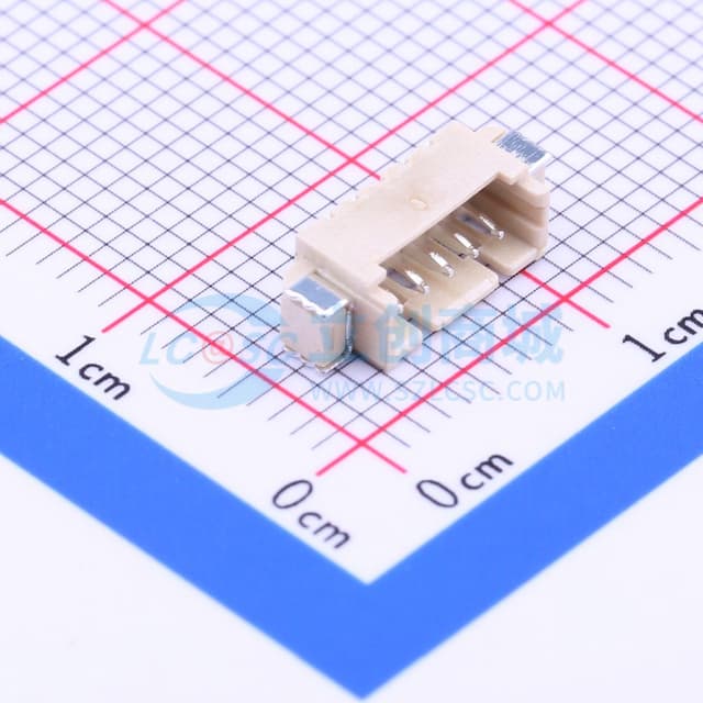 1x5P 间距:1.25mm 卧贴实物图