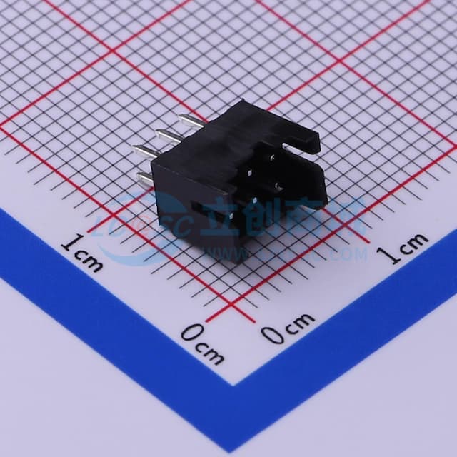 黑色 2x3P 间距:2mm 直插【插件】实物图