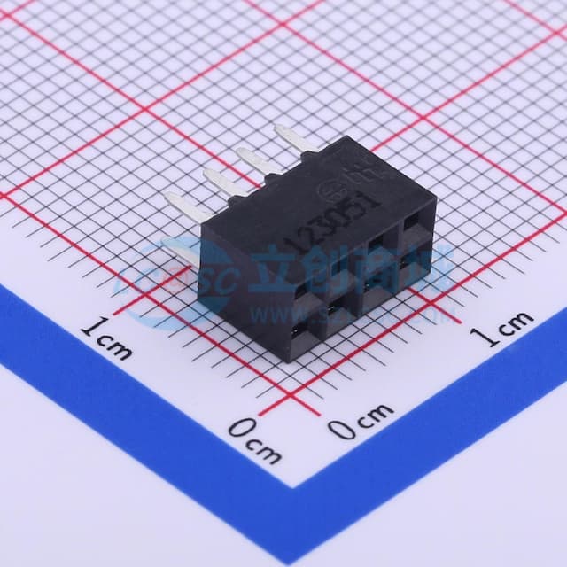 间距:2.54mm 2x4P 直插 【排针】实物图
