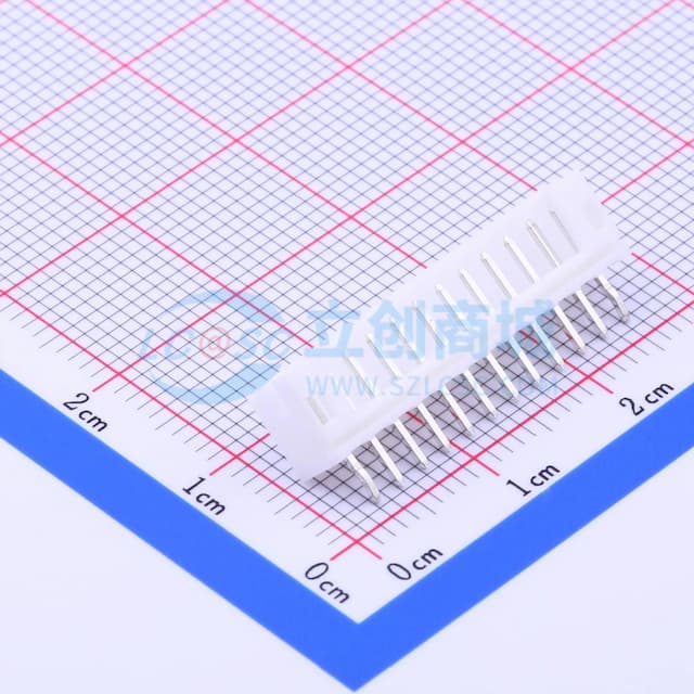 白色 1x12P 间距:2mm 直插 系列:PH【插件】实物图