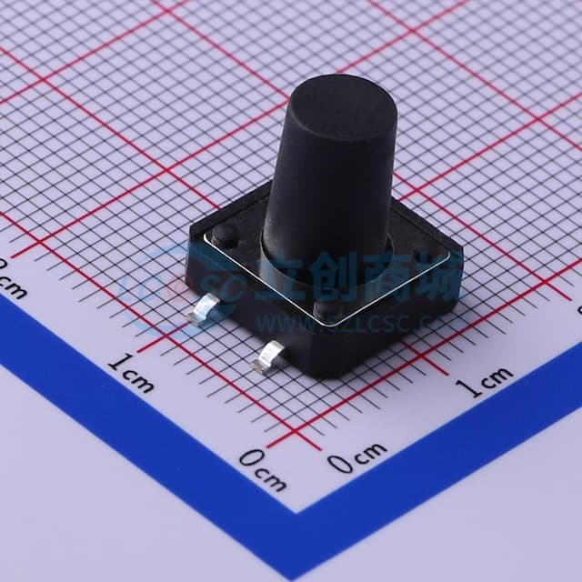 12*12*13mm 立贴 轻触开关实物图