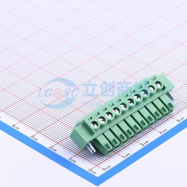 螺丝固定 1x10P 3.81mm 排数:1 每排P数:10实物图