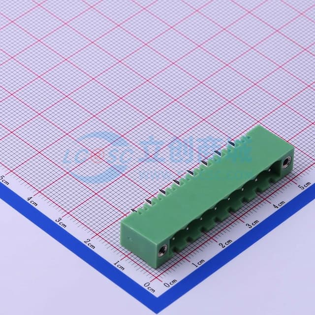 5.08mm 1x8P 排数:1 每排P数:8 螺丝固定 【插拔】实物图