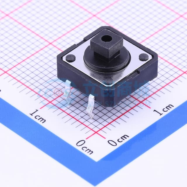 12*12*7.3mm 直插 轻触开关 【插件】实物图