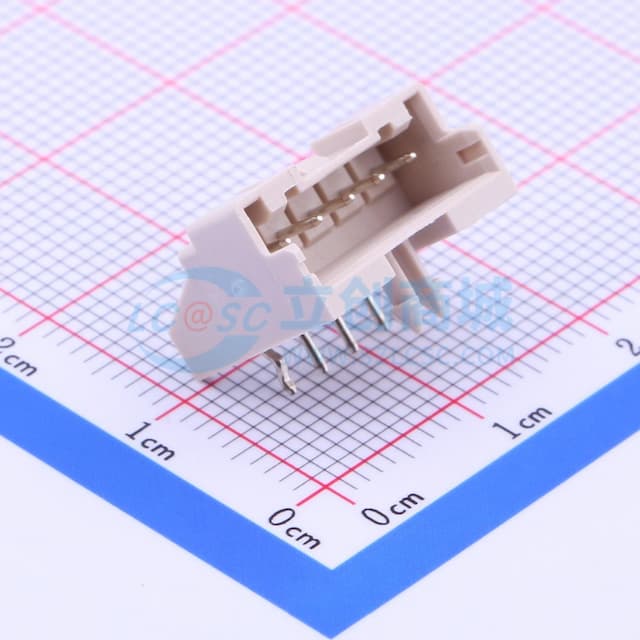 1x5P 间距:2.5mm 弯插 系列:XA 【插件】实物图