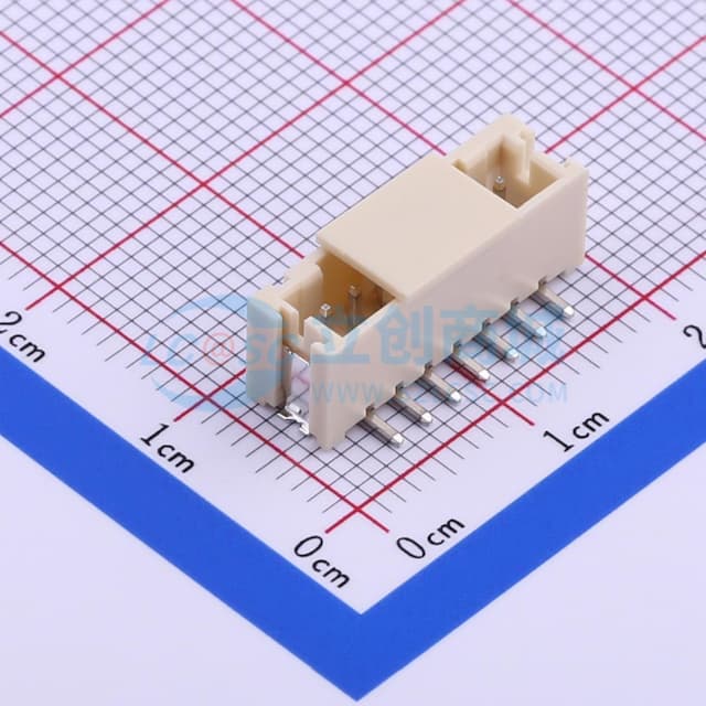 1x7P 间距:2mm 立贴 系列:PH实物图