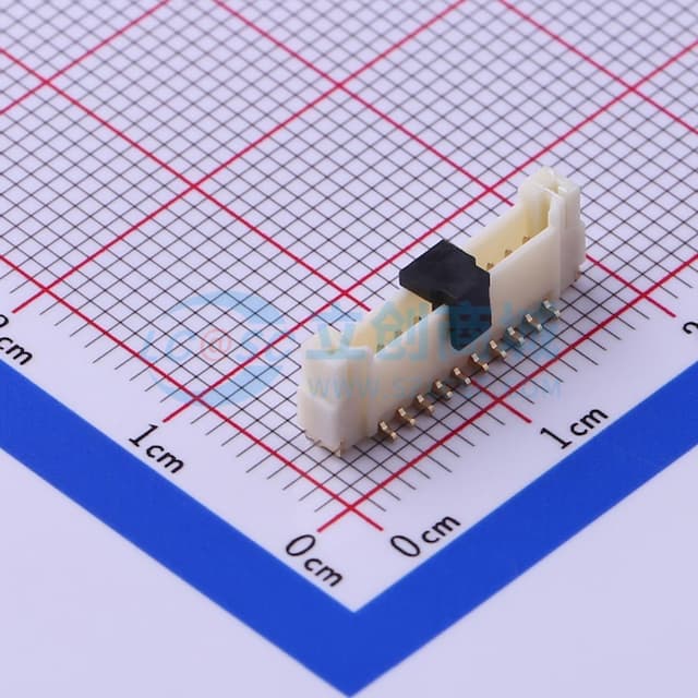 1x10P 间距:1.25mm 立贴实物图