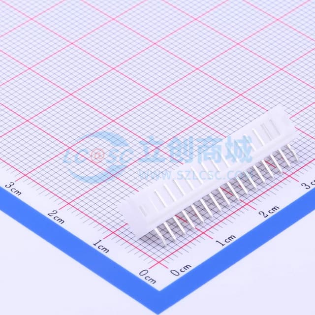 白色 1x16P 间距:2mm 直插 系列:PH【插件】实物图