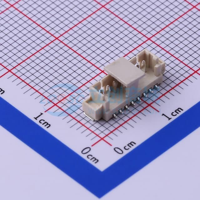 1x8P 间距:1.25mm 立贴 系列:PicoBlade(MX 1.25) 【插件】实物图