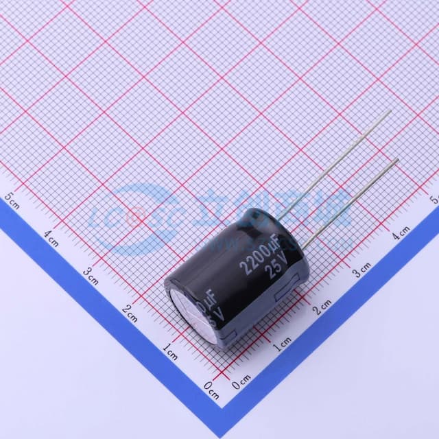 2200uF ±20% 25V 【插件】实物图
