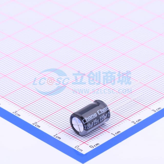 220uF ±20% 25V 【插件】实物图