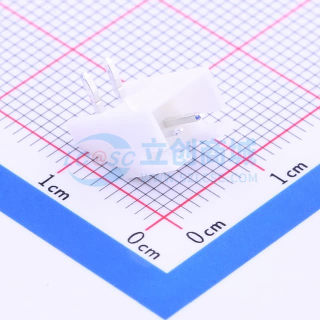 1x2P 间距:2.5mm 弯插 系列:XH【插件】实物图