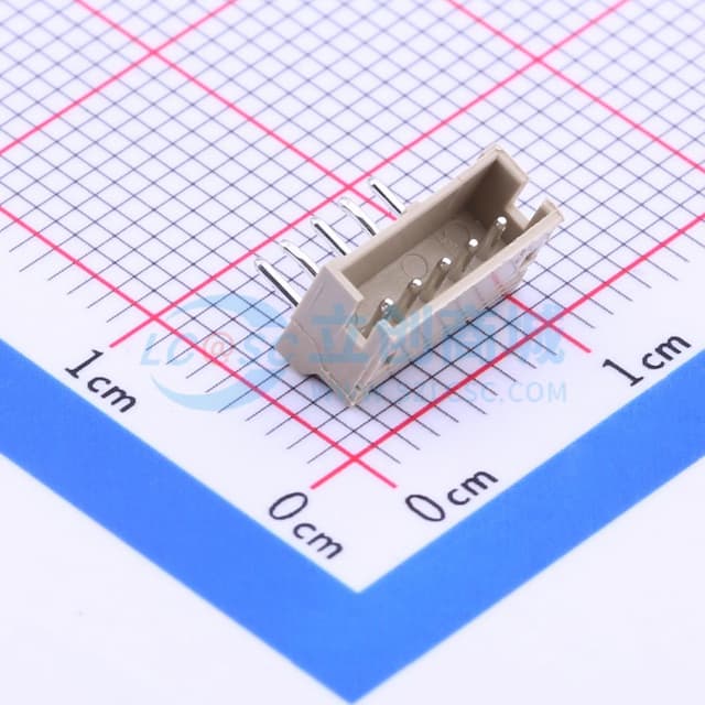 1x5P 间距:1.5mm 弯插 系列:ZH【插件】实物图