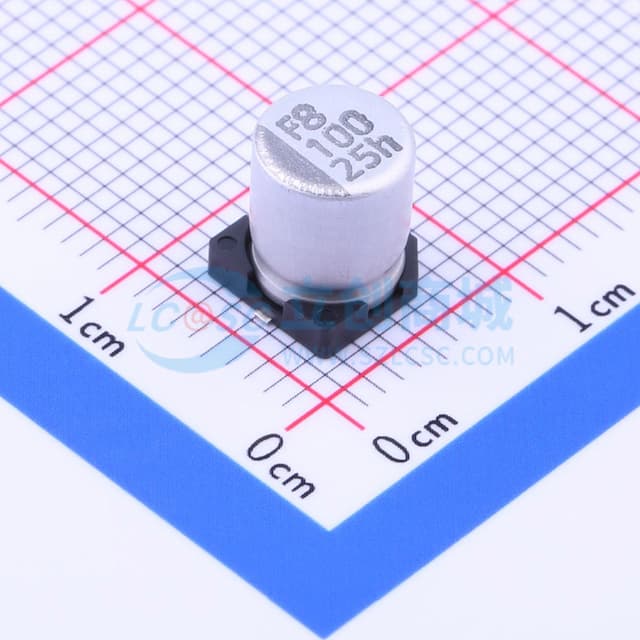 100uF ±20% 25V实物图