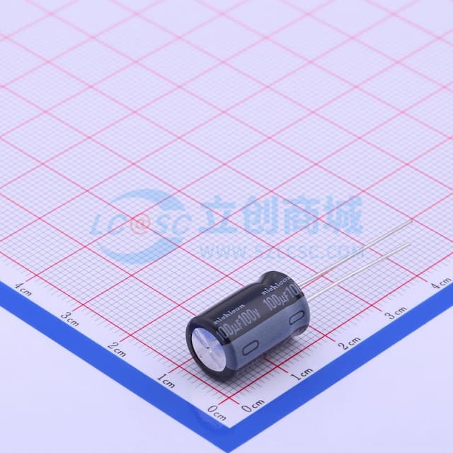 100uF ±20% 100V 【引线】实物图