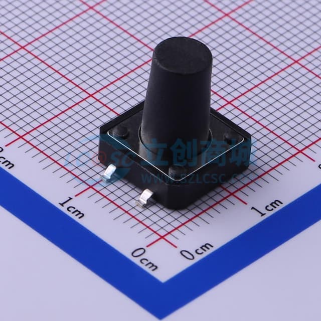 12*12*14mm 立贴 轻触开关实物图