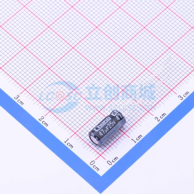 47uF ±20% 25V 【引线】实物图