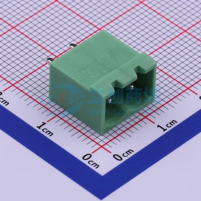 5.08mm 1x2P 排数:1 每排P数:2 【插拔】实物图