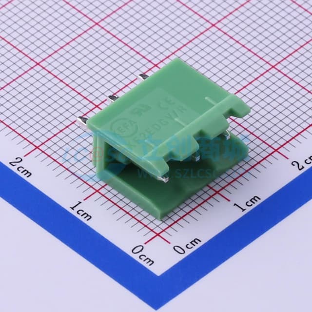 1x3P 5.08mm 排数:1 每排P数:3 【插拔】实物图