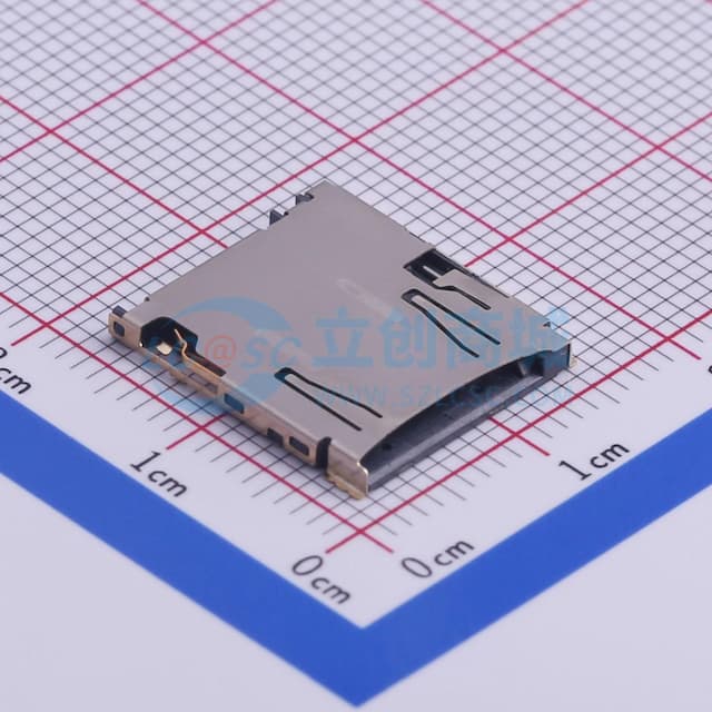 自弹式 MicroSD卡(TF卡) 卡座实物图