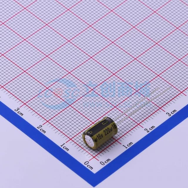 220uF ±20% 16V 【引线】实物图