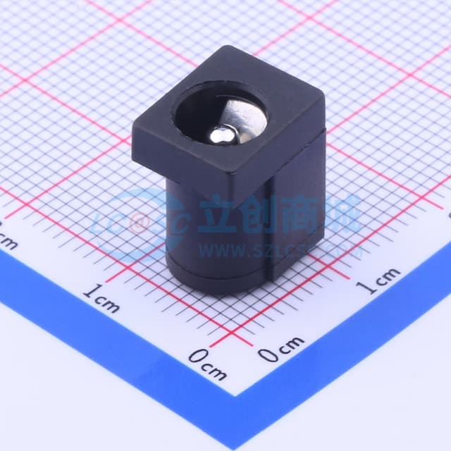 DC电源插座 内径:2.5mm 外径:6.3mm 【插件】实物图