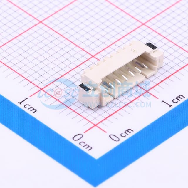 1x7P 间距:1.25mm 卧贴实物图