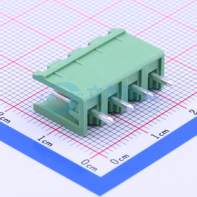 1x4P 5.08mm 排数:1 每排P数:4 【插拔】实物图