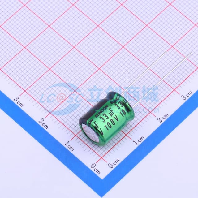 33uF ±20% 100V 【引线】实物图