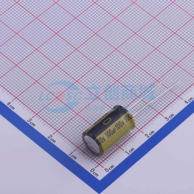 100uF ±20% 100V 【引线】实物图
