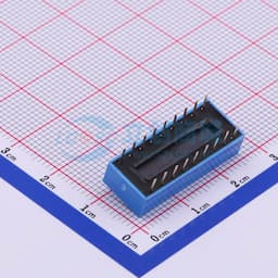 间距2.54mm 平拨,凸起式 9位拨码开关 【插件】缩略图