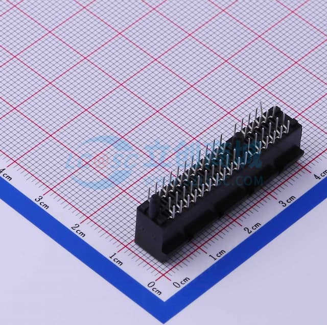 黑色 PCIE3.0 DIP连接器 带双定位柱 卡边缘插座 3.1脚长【“金】实物图