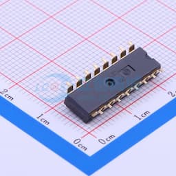 间距2.54mm 平拨,凸起式 8位拨码开关缩略图